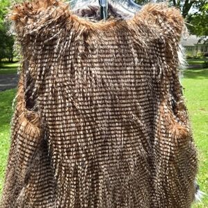 New Directions Faux Fur Vest in Brown